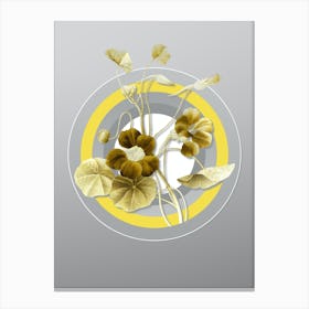 Botanical Monks Cress in Yellow and Gray Gradient n.250 Canvas Print