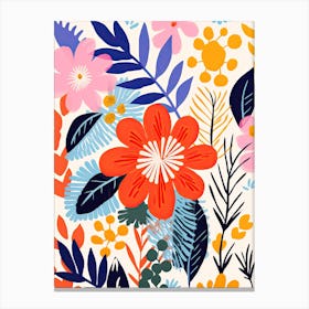 Matisse Style Floral Impression; Vibrant Blooms Canvas Print