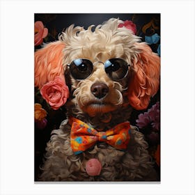 Poodle With Sunglasses Canvas Print