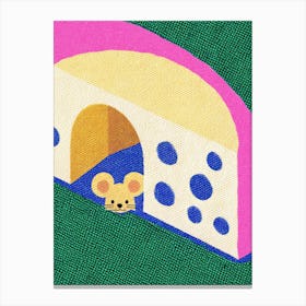 Mouse In A Cheese Cave Canvas Print