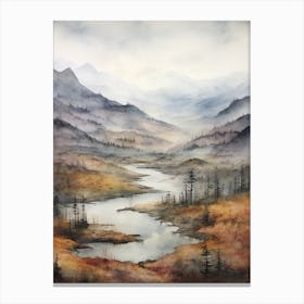 Autumn Forest Landscape Dovre National Park Norway 1 Canvas Print