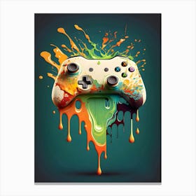 Xbox Controller Painting Canvas Print