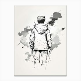 Man In A Hoodie Canvas Print