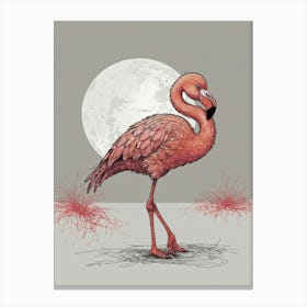 Pink Flamingo 5 Canvas Print