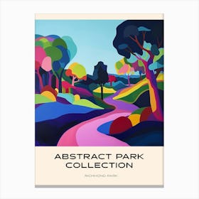 Abstract Park Collection Poster Richmond Park London 1 Canvas Print