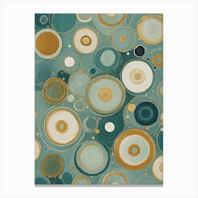 Circles In Teal Canvas Print