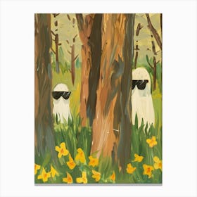 Two Sheep In The Woods Canvas Print