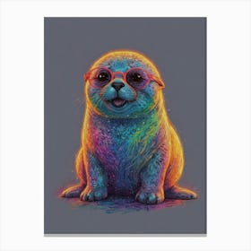 Seal With Sunglasses Canvas Print