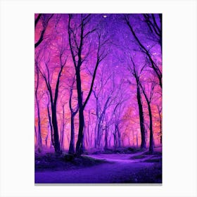Abstract Purple Forest Canvas Print