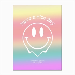 Have A Nice Day Happy Smiley Canvas Print