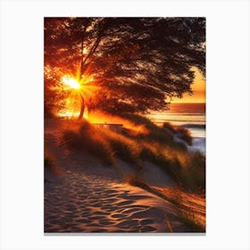 Sunset On The Beach 1032 Canvas Print