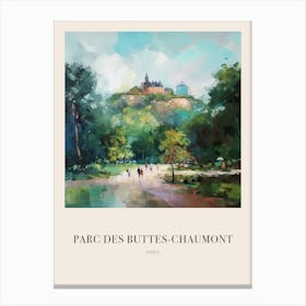 Parc Des Buttes Chaumont Paris France Vintage Cezanne Inspired Poster Canvas Print