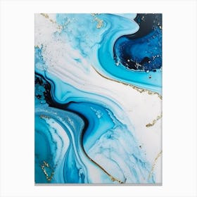 Water Splatter Water Waterscape Marble Acrylic Painting 1 Canvas Print