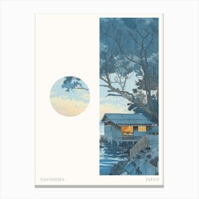 Naoshima Japan 2 Cut Out Travel Poster Canvas Print