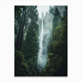 Waterfall In Yosemite National Park Canvas Print