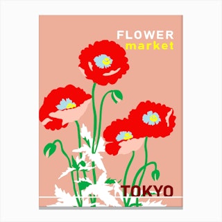 Flower Market Tokyo Canvas Print