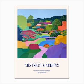 Colourful Gardens Japanese Friendship Garden Usa 4 Blue Poster Canvas Print