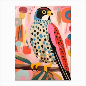 Pink Scandi Falcon 1 Canvas Print