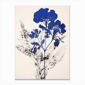 Blue Botanical Bluebonnet 1 Canvas Print