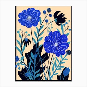 Blue Flower Illustration Love In A Mist Nigella 1 Canvas Print