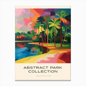 Abstract Park Collection Poster Ibirapuera Park Recife Brazil 1 Canvas Print
