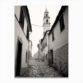 Rovinj, Croatia, Black And White Old Photo 3 Canvas Print