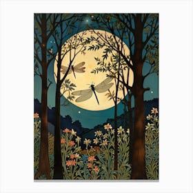 William Morris Dragonflies In The Forest Canvas Print