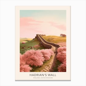 Hadrian's Wall England United Kingdom Travel Poster Canvas Print