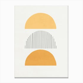 Lines and Shapes - Yellow Canvas Print