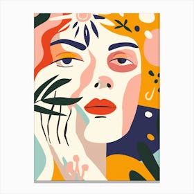 Abstract Woman Portrait Artistic Design Canvas Print