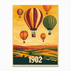 Aihrgdesign A Vintage Travel Poster Of A 1902 Hot Air Balloon 822871ba 6c4d 4153 89c8 E470f4d20ace 0 Canvas Print