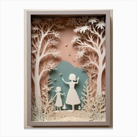 Paper Cut Art 7 Canvas Print