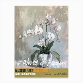 A World Of Flowers, Van Gogh Exhibition Orchid 2 Canvas Print
