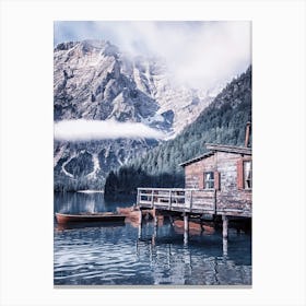 Braies In The Morning Canvas Print