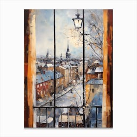 Winter Cityscape Copenhagen Denmark 1 Canvas Print