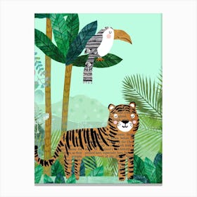 Tiger & Toukan Canvas Print