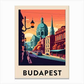 Budapest 3 Vintage Travel Poster Canvas Print
