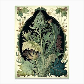 Le Jardin Plume 1, France Vintage Botanical Canvas Print