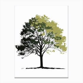 Elm Tree Pixel Illustration 4 Canvas Print