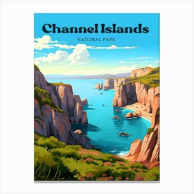 Channel Islands National Park California Nature Travel Illustration Canvas Print