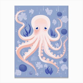 Playful Illustration Of Octopus For Kids Room 1 Canvas Print