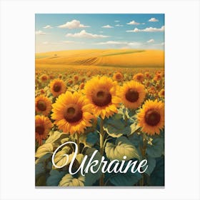Ukraine Sunflower Fields Canvas Print
