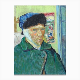 Self Portrait With Bandaged Ear, Vincent Van Gogh Canvas Print