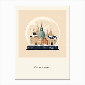 Copenhagen Denmark 2 Snowglobe Poster Canvas Print