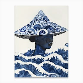 Blue Hat 2 Canvas Print