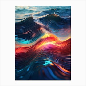 Abstract Ocean Wave Print Canvas Print