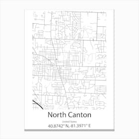 North Canton,United States Minimalist Map Canvas Print