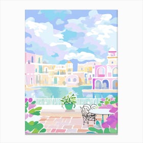 Brindisi, Italy Colourful View 1 Canvas Print