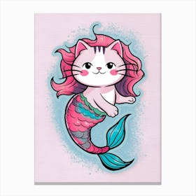 Mermaid Cat 10 Canvas Print