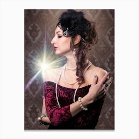 Gipsy Woman With Pearls Canvas Print